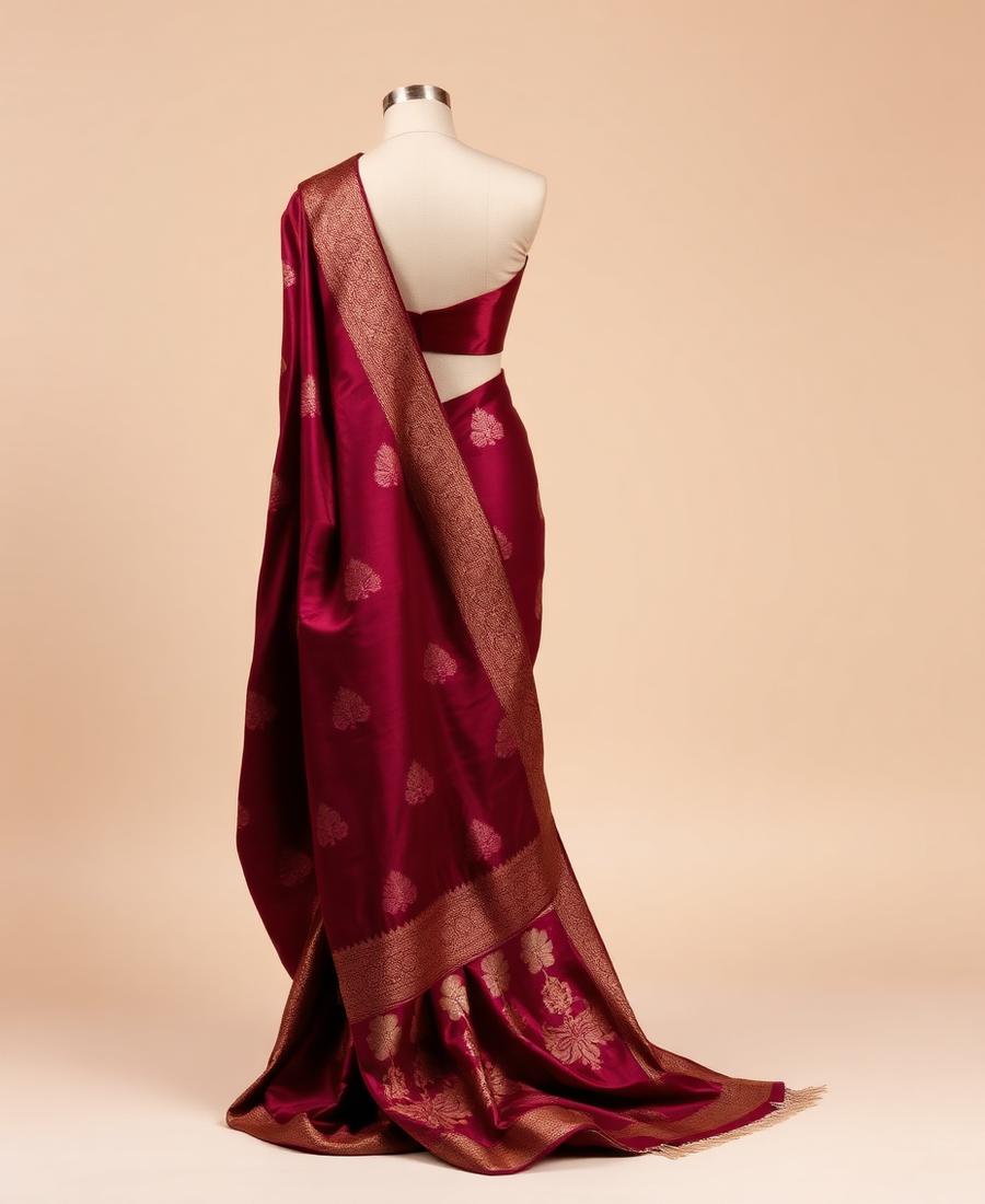Banarasi Maroon Heritage Saree