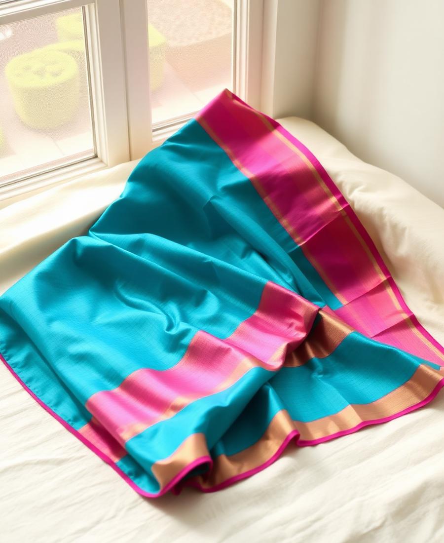 Teal Kanjivaram Pure Silk